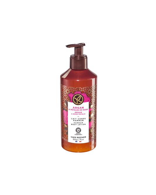 Leche corporal de argán y pétalos de rosa